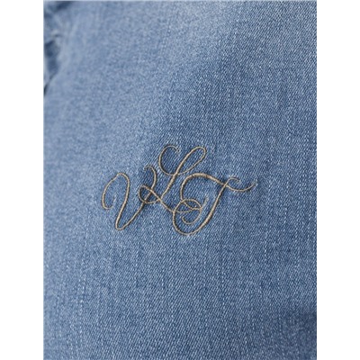 Джинсовый бомбер на молнии из эластичного плотного денима