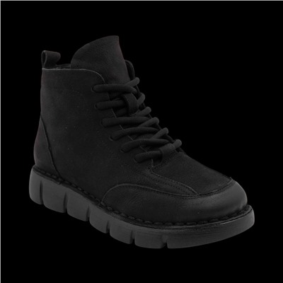 Ботинки из натуральной кожи SE10-1 черные