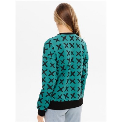 Толстовка женская ТЖ-36 (Зеленые крестики)