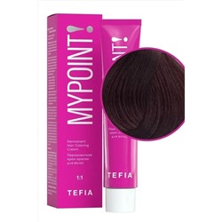 TEFIA Mypoint 6.61 Перманентная крем-краска для волос / Темный блондин махагоново-пепельный, 60 мл KRISTALLER, 1108788