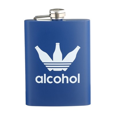 Фляжка Alcohol, нержавеющая сталь, 240 мл, 8 oz