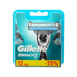 Сменные кассеты Gillette Mach 3, 12 шт.