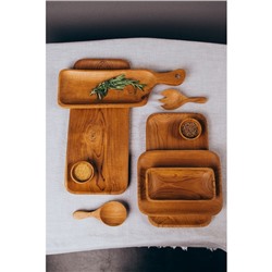 Блюдо, 45×20×2 см, тиковое дерево