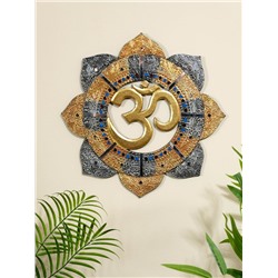 Панно резное «ОМ», 40×40×0.6 см, золотое основание