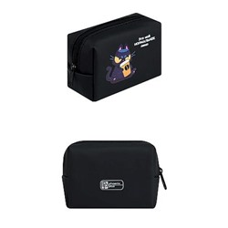 Кошелек для банкнот и монет 100х70х50 мм "КОТ С КОФЕ" полиуретан,молния 72828 Феникс