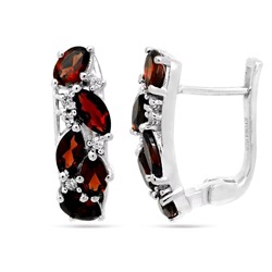 Серьги из серебра гранат, Селина