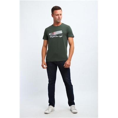 Футболка мужская 058 (Хаки)