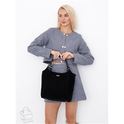 Сумка женская кожаная 9677MSS black Velina Fabbiano-Safenta  в Новосибирске