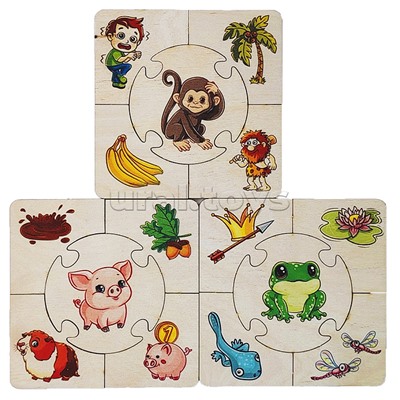 Логический пазл "Животные в загадках"