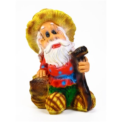 Садовая фигура из полистоуна «Гном - лесовик», 49×27×35 см