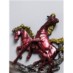 Панно настенное «Две лошади», декор, 22×19×4 см