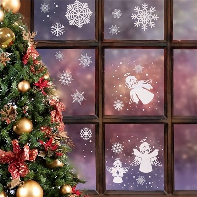 Наклейки на окна «Новогодние»