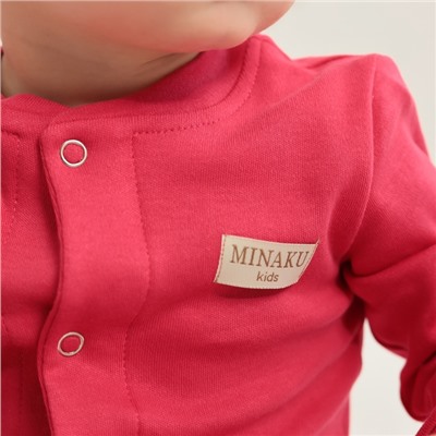 Комбинезон детский MINAKU, рост 56-62 см, малиновый