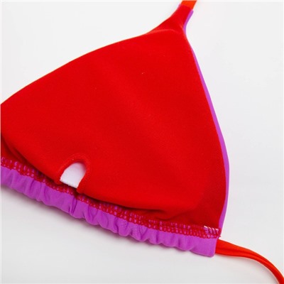 Купальник раздельный на завязках женский MINAKU, оранж, сиренев, размер 42