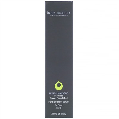 Juice Beauty, Phyto-Pigments, Flawless Serum Foundation, 14 Sand , 1 fl oz (30 ml)
