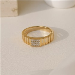 Кольцо 16 р коллекция "Xuping" покрытие позолота, вставка: фианиты, цвет: прозрачный, арт.101.324-16