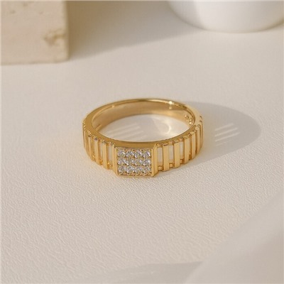 Кольцо 18 р коллекция "Xuping" покрытие позолота, вставка: фианиты, цвет: прозрачный, арт.101.324-18