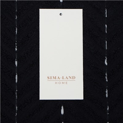 Коврик махровый SL HOME: Lines "Дарк Маре" 50х70 см, 100% хлопок, 750 г/м2