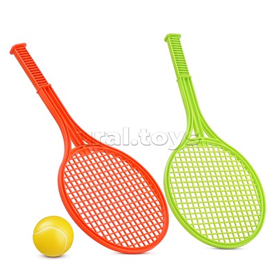 Набор для игры в теннис цвет салатовый, оранжевый