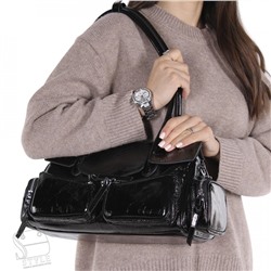 Сумка женская кожаная 3350Q black Polina&Eiterou