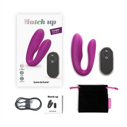Лиловый вибратор для пар Match Up Couple Vibrator with Remote Control