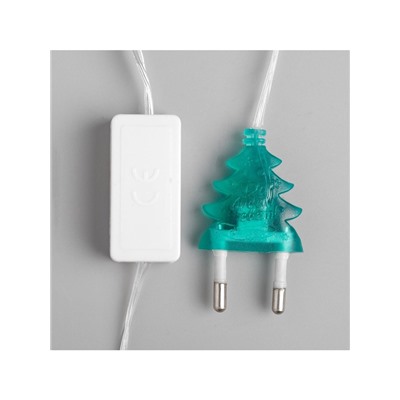 Гирлянда «Нить» 5 м с насадками «Звёзды», IP20, прозрачная нить, 20 LED, свечение мульти (RG/RB), мигание, 220 В