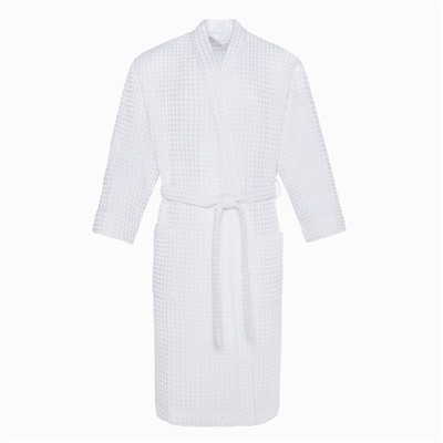 Халат вафельный мужской удлиненный Этель «Boho» размер 50-52, цвет белый, 100% хлопок, 290 г/м²