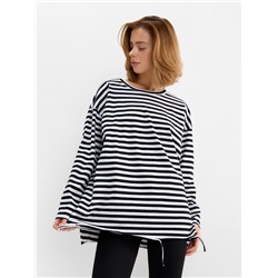 Лонгслив женский MINAKU: One Most Brand, принт широкая полоска, размер onesize