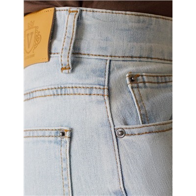 Джинсы мом фит из эластичного плотного денима