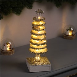 Фигура деревянная «Ёлочка», 30×10×10 см, 35 LED, батарейки AAx2 (не в комплекте), свечение теплое белое