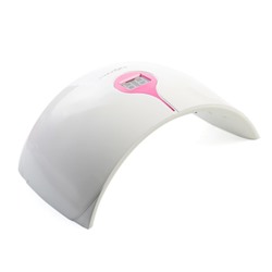 Лампа для гель-лака Luazon LUF-13, LED, 24 Вт, 15 диодов, дисплей, 220 В, бело-розовая