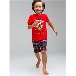 Комплект для мальчиков: фуфайка (футболка) трикотажная, шорты текстильные