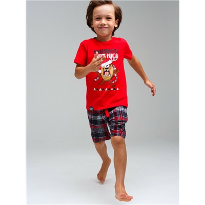 Комплект для мальчиков: фуфайка (футболка) трикотажная, шорты текстильные