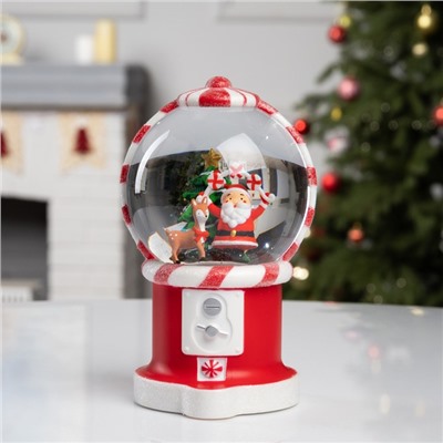 Фигура светодиодная «Новогодняя карамель», 19.8×11.1×11.8 см, музыка, батарейки ААх3 (не в комплекте), USB, свечение тёплое белое