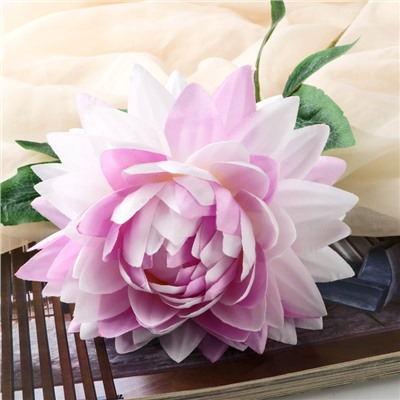 Цветы искусственные «Бегония» премиум, 14×60 см, сиренево-белые