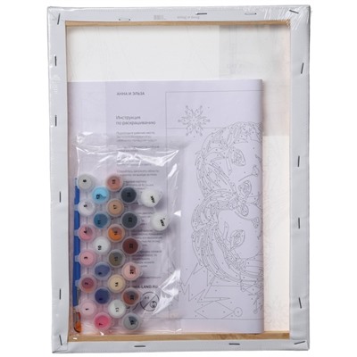 Картина по номерам с подрамником «Анна и Эльза», 30×40 см, Холодное сердце