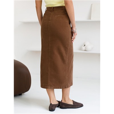 Юбка из эластичного микро-вельвета