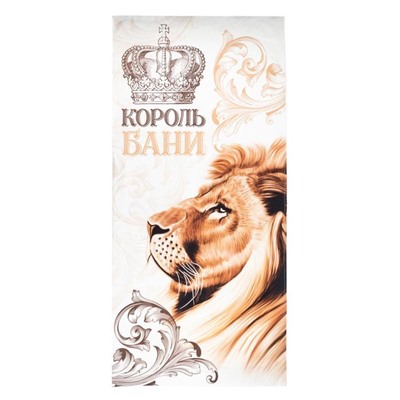 Набор подарочный «Этель. Король бани», 5 предметов, полотенце, мочалка, щёточка