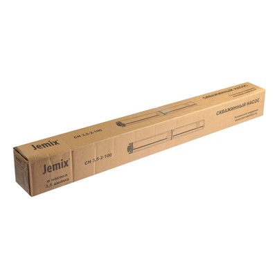 Насос скважинный JEMIX СН 3.5-2-100, центробежный, 1100 Вт, напор 120 м, 75 л/мин, кабель 2 м