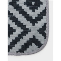 Коврики для ванной и туалета Доляна «Грета», 2 шт.: 50×80, 40×50 см, цвет чёрно-белый