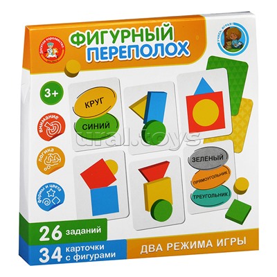Игра обучающая "Фигурный переполох" серия Учись, играя