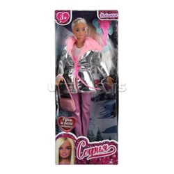 Кукла София сингл, 29 см в серебристой парке, акс, в коробке