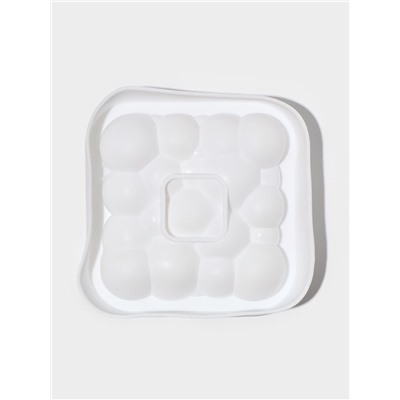 Форма для муссовых десертов и выпечки KONFINETTA «Воздушные пузыри», силикон, 20×5.5 см, белая