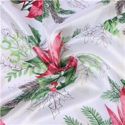 Скатерть новогодняя Доляна «Рождественский букет» 145×300 см, 100% п/э