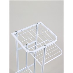 Подставка для цветов Greengo, 4 полки, 43×22×82 см, напольная, металл, белая