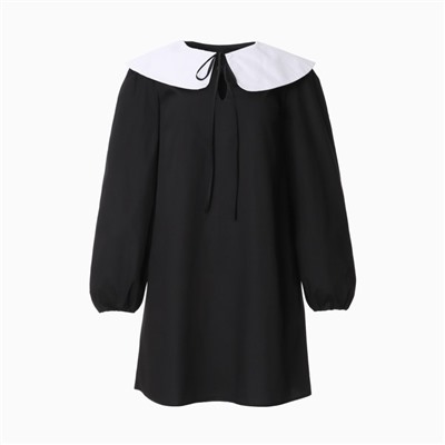 Платье мини женское с воротником MIST, размер 42, чёрное