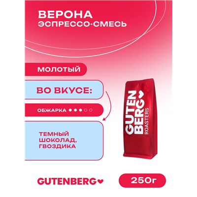 Кофе молотый Эспрессо-смесь "Верона", уп. 250 г