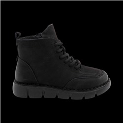 Ботинки из натуральной кожи SE10-1 черные