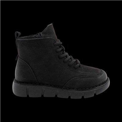 Ботинки из натуральной кожи SE10-1 черные