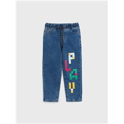 Брюки текстильные джинсовые для мальчиков